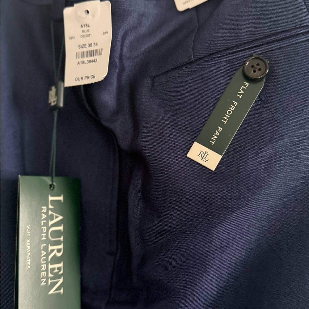 Ralph Lauren Classic Blue Blazer 44 Long with matching separate pants 38wx34long - Picture 3 of 6